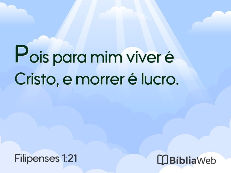 Filipenses 1:21 em imagem para compartilhar