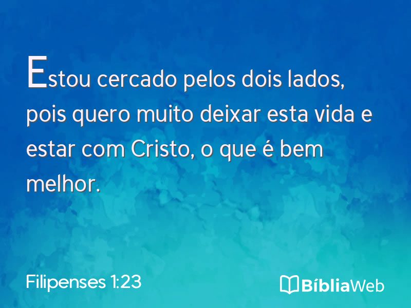 Filipenses 1:23 em imagem para compartilhar