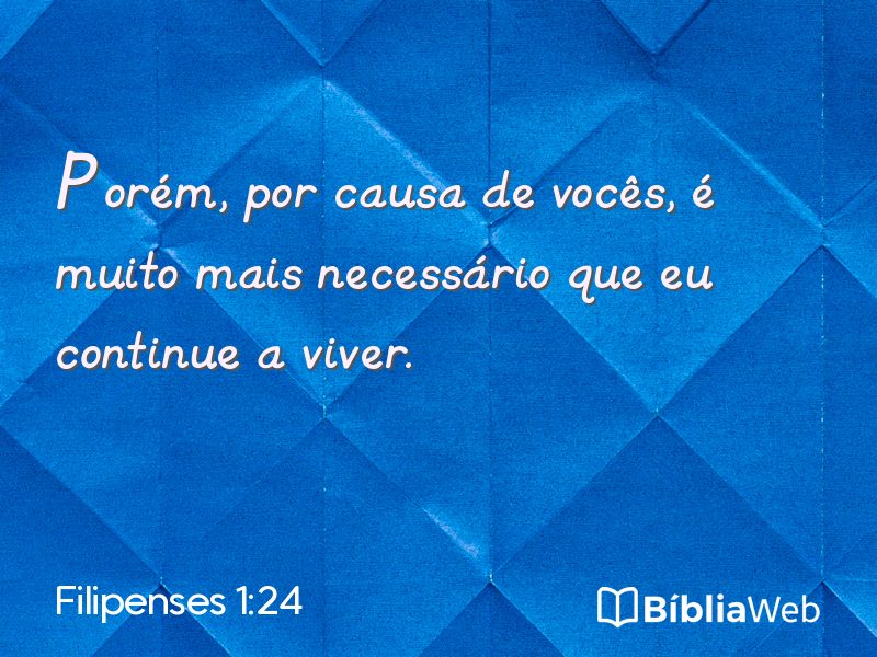 Filipenses 1:24 em imagem para compartilhar
