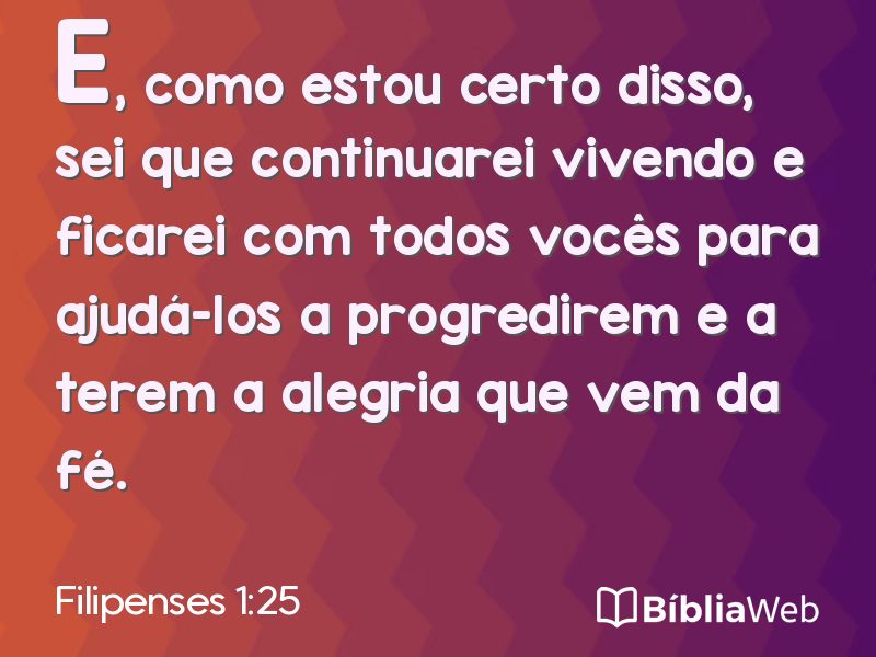 Filipenses 1:25 em imagem para compartilhar