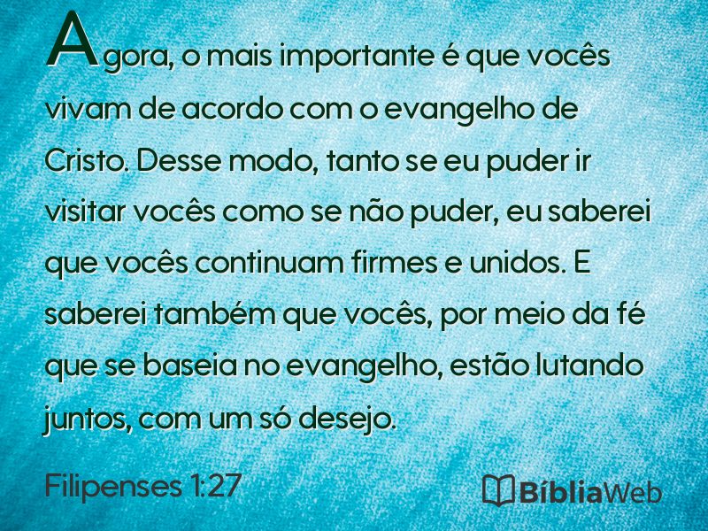 Filipenses 1:27 em imagem para compartilhar