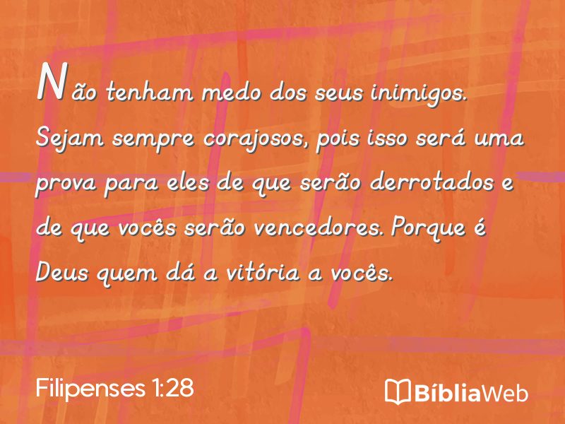 Filipenses 1:28 em imagem para compartilhar