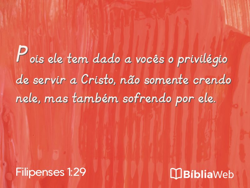 Filipenses 1:29 em imagem para compartilhar