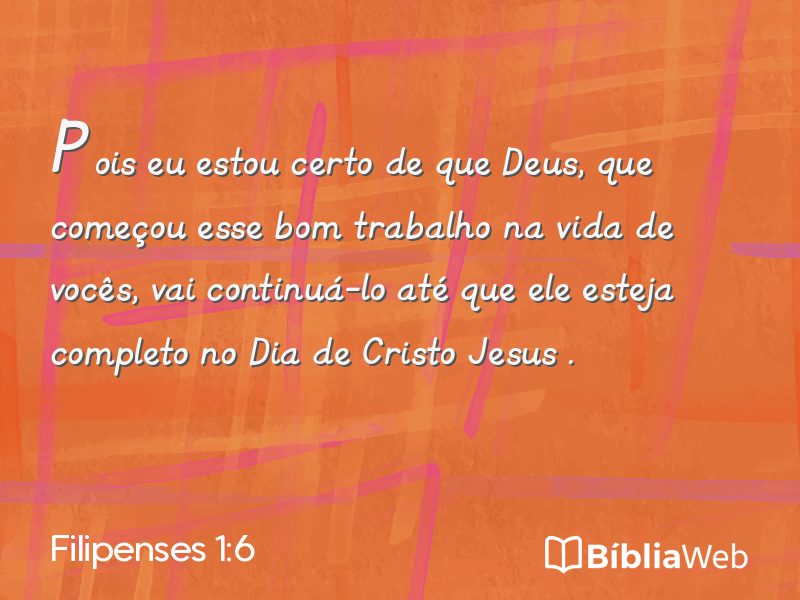 Filipenses 1:6 em imagem para compartilhar