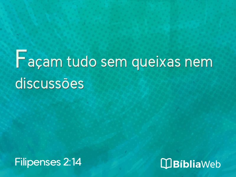 Filipenses 2:14 em imagem para compartilhar