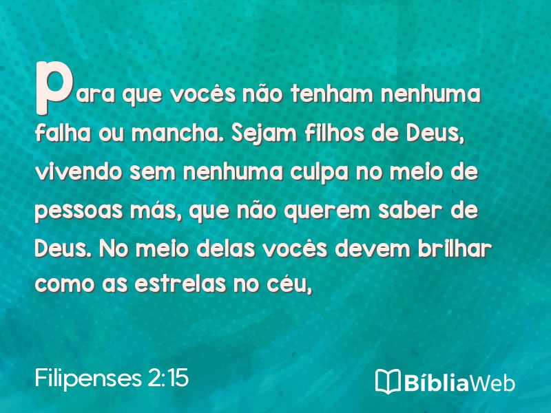 Filipenses 2:15 em imagem para compartilhar