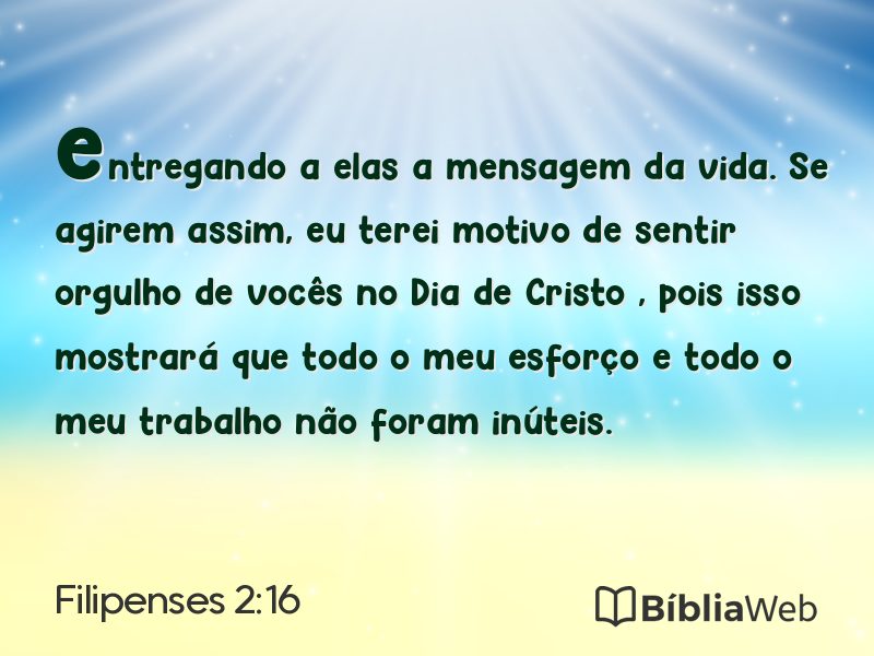 Filipenses 2:16 em imagem para compartilhar