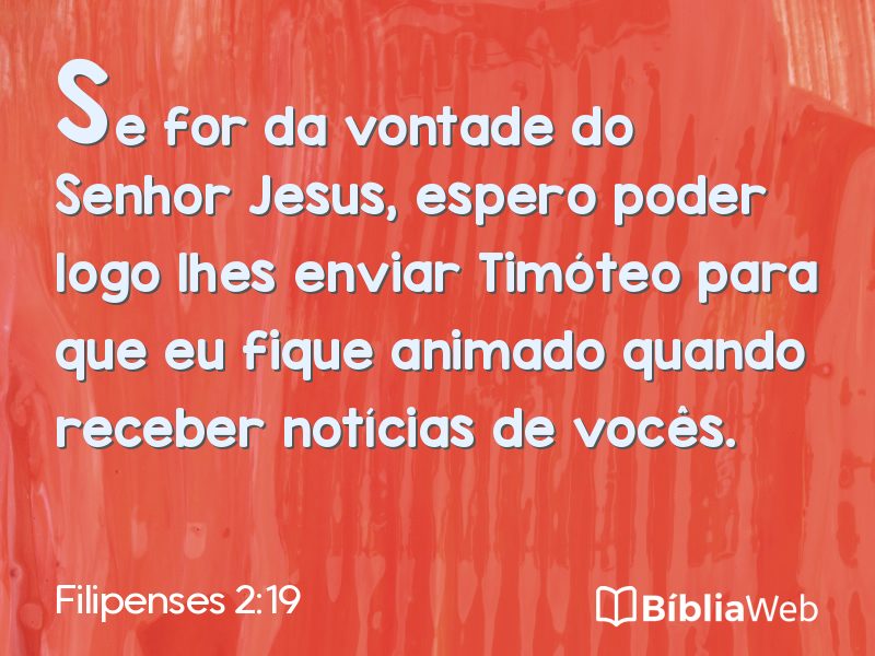 Filipenses 2:19 em imagem para compartilhar