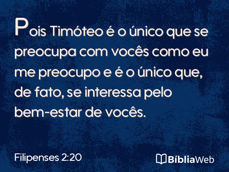 Filipenses 2:20 em imagem para compartilhar