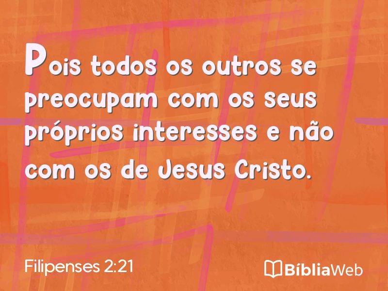 Filipenses 2:21 em imagem para compartilhar