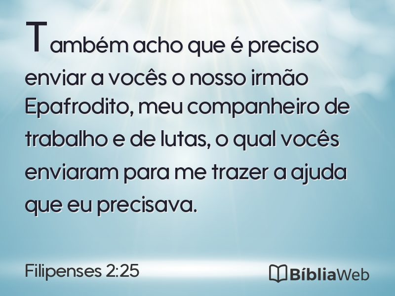 Filipenses 2:25 em imagem para compartilhar