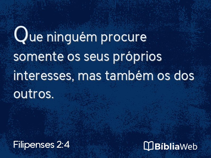 Filipenses 2:4 em imagem para compartilhar