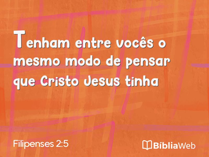 Filipenses 2:5 em imagem para compartilhar