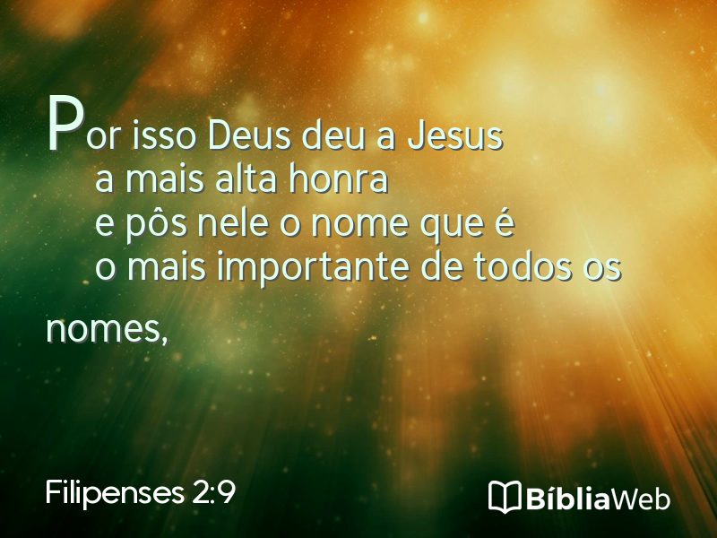 Filipenses 2:9 em imagem para compartilhar