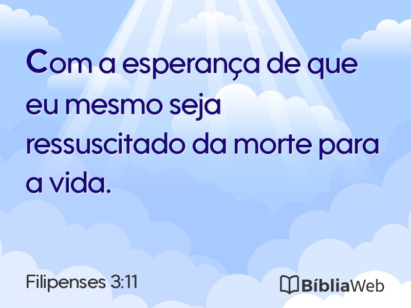 Filipenses 3:11 em imagem para compartilhar