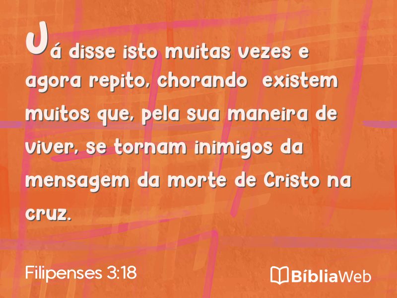 Filipenses 3:18 em imagem para compartilhar