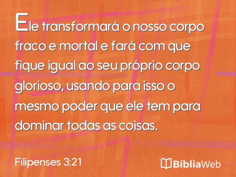 Filipenses 3:21 em imagem para compartilhar