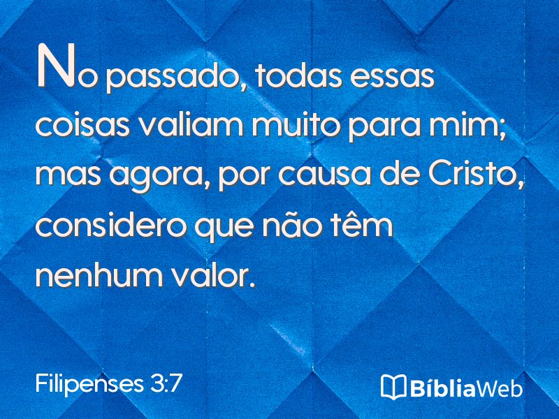 Filipenses 3:7 em imagem para compartilhar