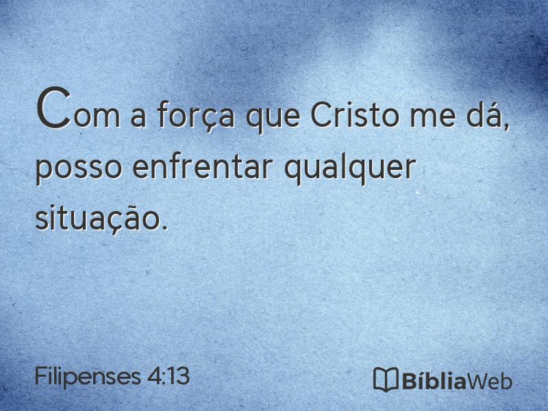 Filipenses 4:13 em imagem para compartilhar
