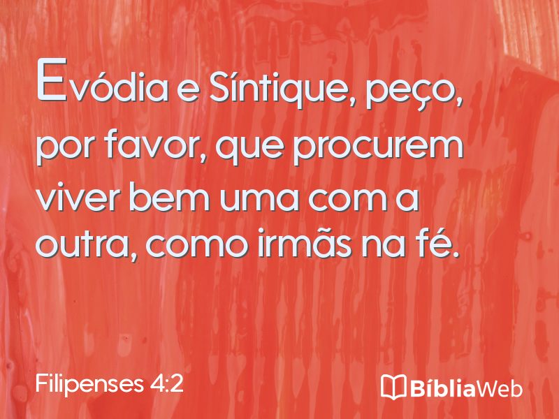 Filipenses 4:2 em imagem para compartilhar