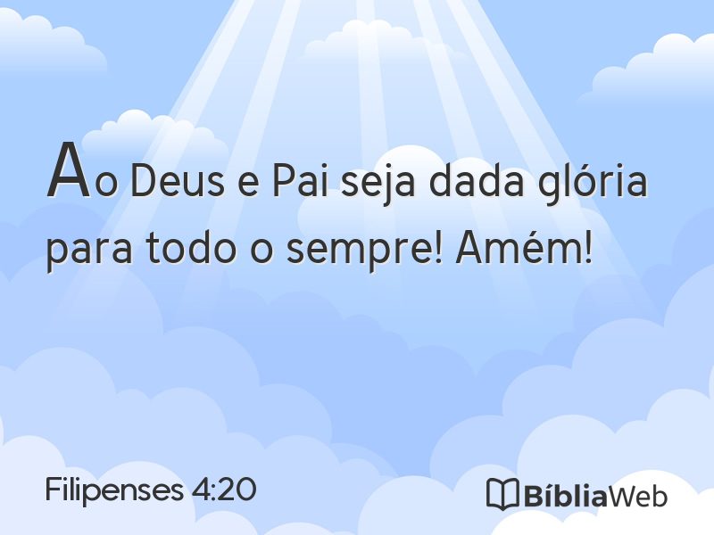 Filipenses 4:20 em imagem para compartilhar