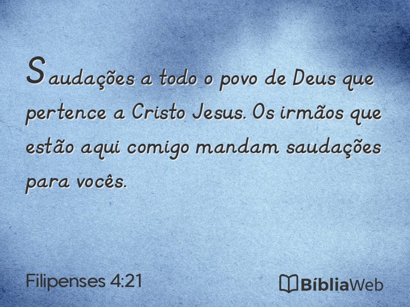 Filipenses 4:21 em imagem para compartilhar