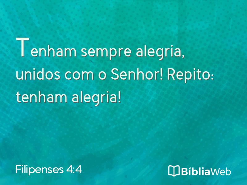 Filipenses 4:4 em imagem para compartilhar