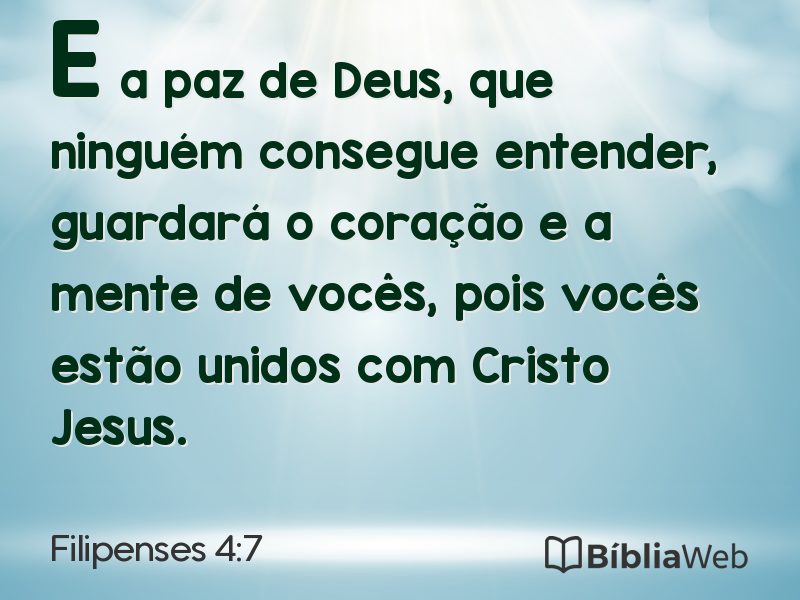 Filipenses 4:7 em imagem para compartilhar