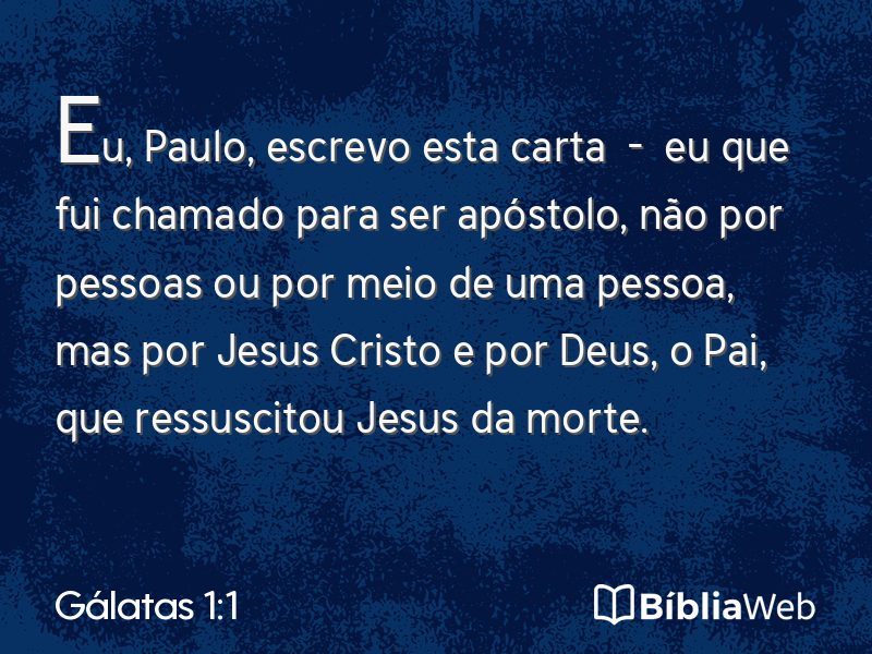 Gálatas 1:1 em imagem para compartilhar