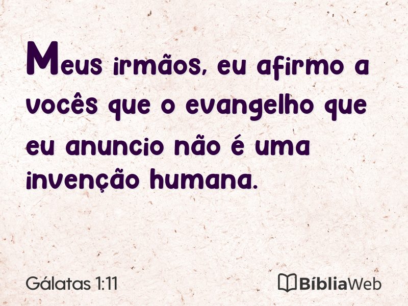 Gálatas 1:11 em imagem para compartilhar