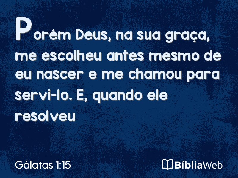 Gálatas 1:15 em imagem para compartilhar