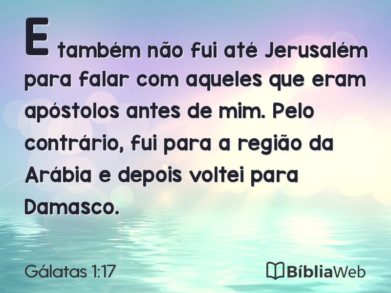 Gálatas 1:17 em imagem para compartilhar