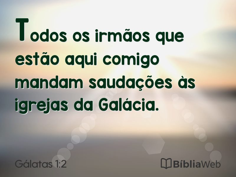 Gálatas 1:2 em imagem para compartilhar