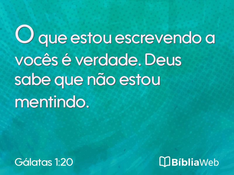Gálatas 1:20 em imagem para compartilhar