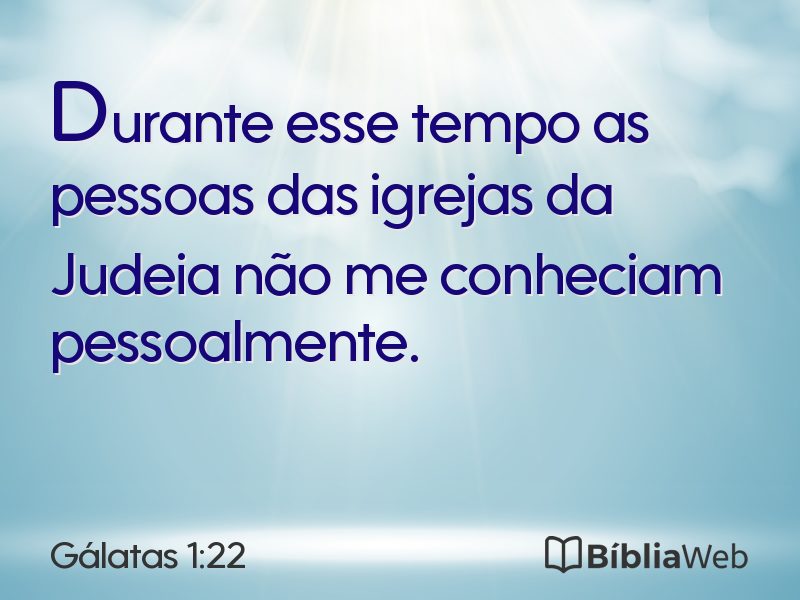 Gálatas 1:22 em imagem para compartilhar
