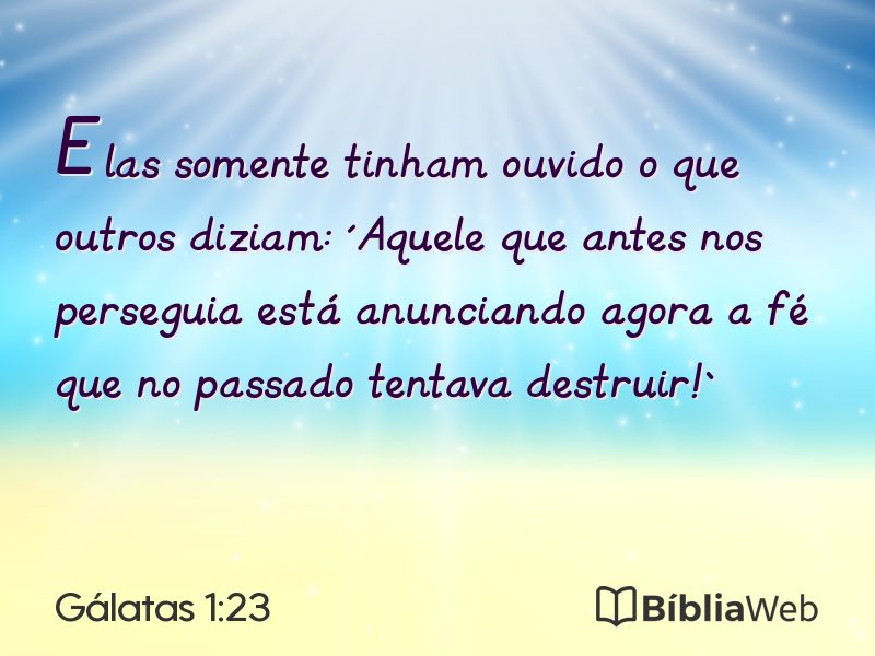 Gálatas 1:23 em imagem para compartilhar