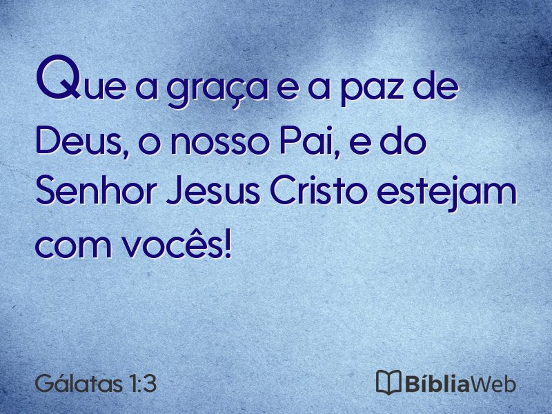 Gálatas 1:3 em imagem para compartilhar