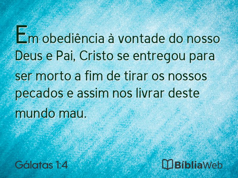 Gálatas 1:4 em imagem para compartilhar