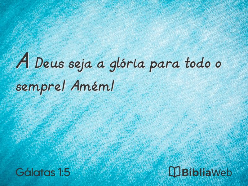 Gálatas 1:5 em imagem para compartilhar