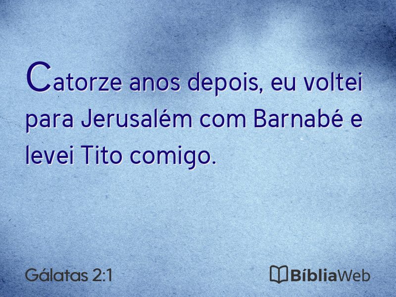 Gálatas 2:1 em imagem para compartilhar