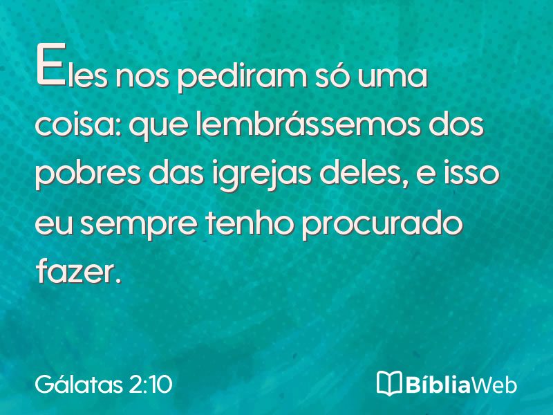 Gálatas 2:10 em imagem para compartilhar