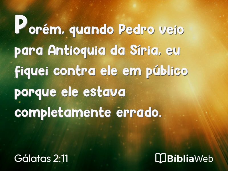 Gálatas 2:11 em imagem para compartilhar