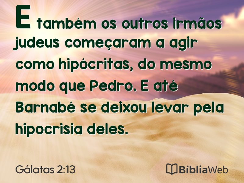 Gálatas 2:13 em imagem para compartilhar