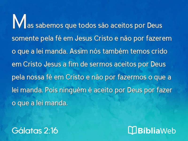 Gálatas 2:16 em imagem para compartilhar