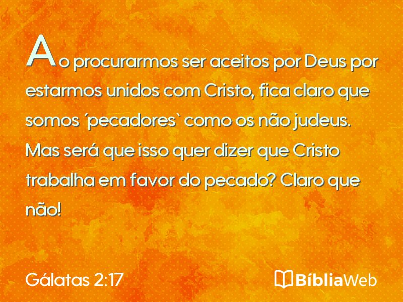 Gálatas 2:17 em imagem para compartilhar