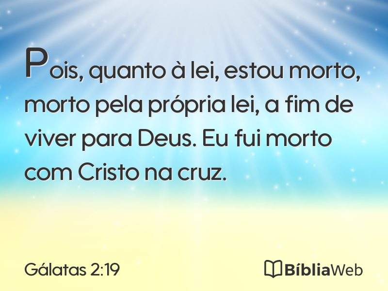 Gálatas 2:19 em imagem para compartilhar