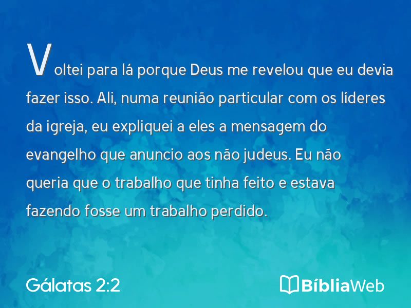 Gálatas 2:2 em imagem para compartilhar