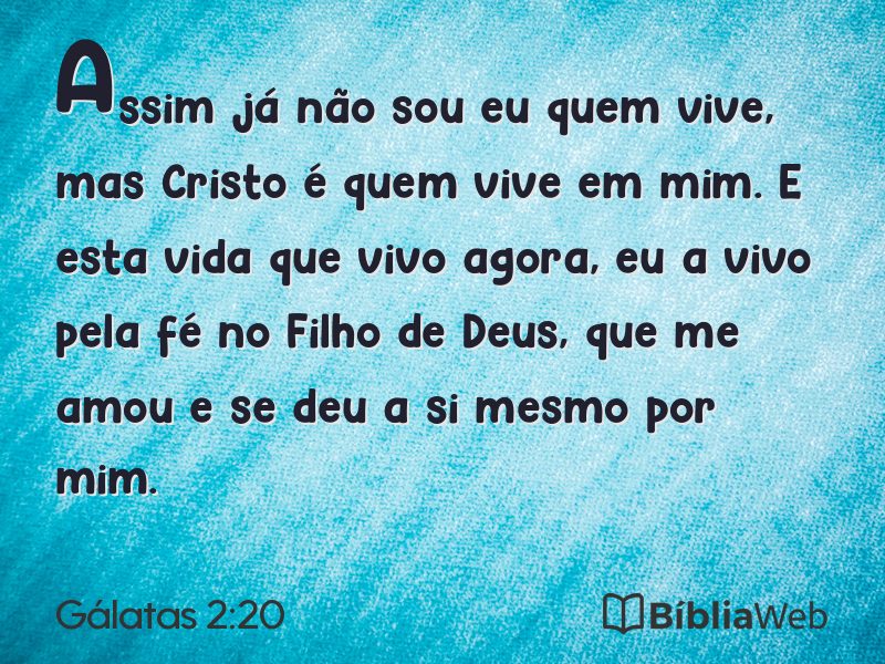 Gálatas 2:20 em imagem para compartilhar