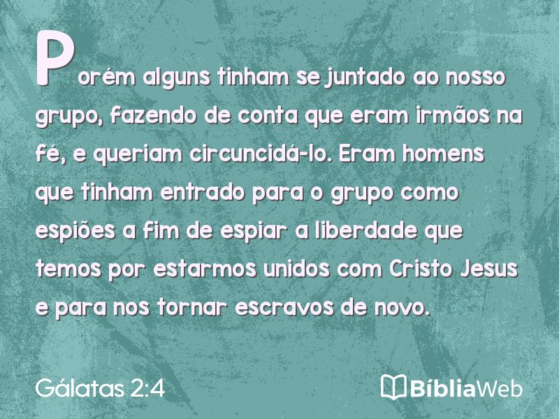 Gálatas 2:4 em imagem para compartilhar