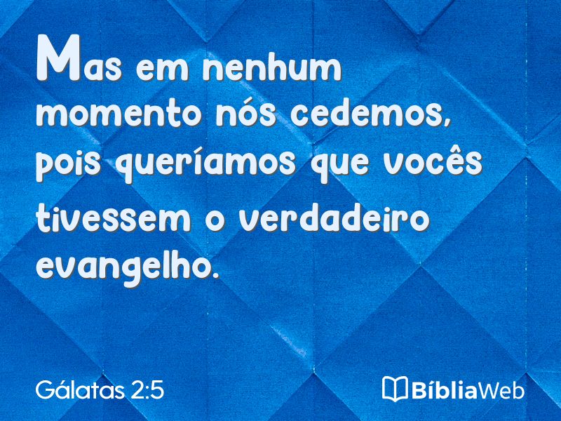 Gálatas 2:5 em imagem para compartilhar